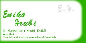 eniko hrubi business card